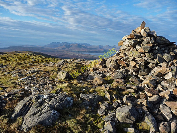 Photo 6"x4" Beinn na Caillich summit cairn Kylerhea\/Caol Reatha c2009