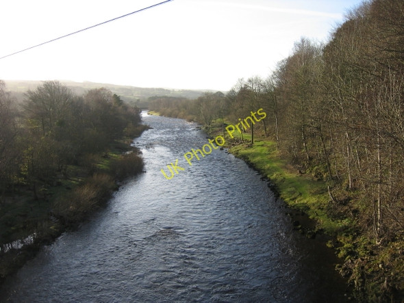 Photo 6"x4" River South Tyne from Ridley Bridge Bardon Mill c2009