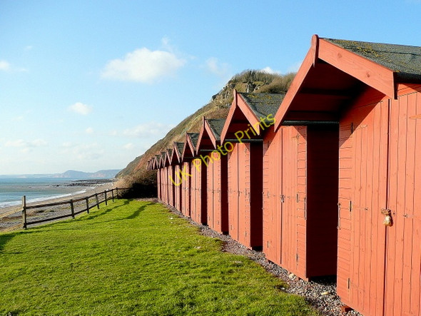 Photo 6"x4" Branscombe beach huts Vicarage c2009