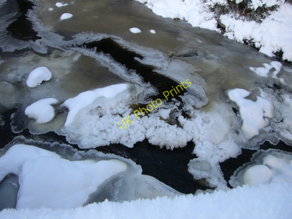 Photo 6"x4" Ice patterns on Grudie Burn Gruids c2009