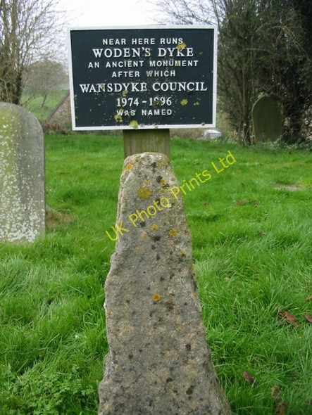 Photo 6"x4" Sign and stone in Englishcombe churchyard Englishcombe c2008
