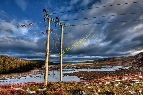Photo 6"x4" Power Lines at Greenland Peninver c2009