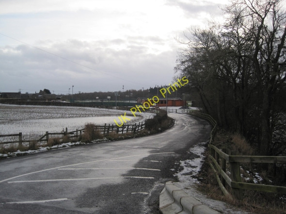 Photo 6"x4" Road leading to Wark Sports Ground Wark\/NY8677 c2009