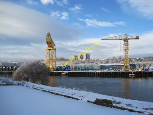 Photo 6"x4" Cranes on the River Tyne Hebburn c2010