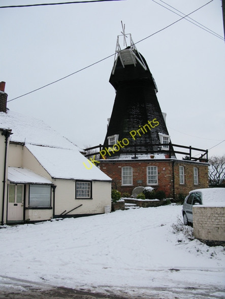 Photo 6"x4" Windmill on Mill Lane, Eastry Buttsole c2010