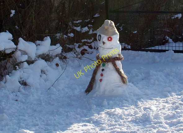 Photo 6"x4" Little Malvern snowman Little Malvern c2010