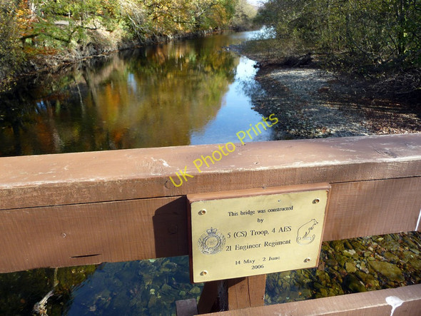 Photo 6"x4" Plaque on bridge over Luss Water Luss c2009