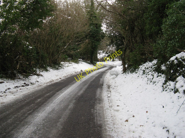 Photo 6"x4" The road from Madehurst descending to the Punchbowl Madehurst c2010