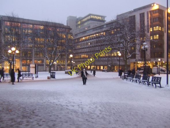 Photo 6"x4" Early morning in St Philip's Cathedral Churchyard Birmingham c2010