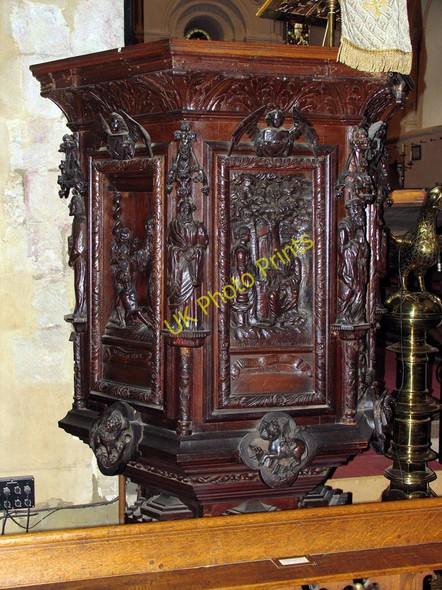 Photo 6"x4" St Michael, Mickleham, Surrey - Pulpit Mickleham c2005 P1