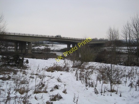 Photo 6"x4" A69 Road Bridge over the River Tyne Hexham c2010