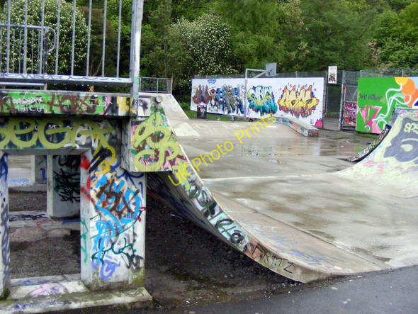 Photo 6"x4" Skate ramps, Calder Holmes Park Hebden Bridge c2009