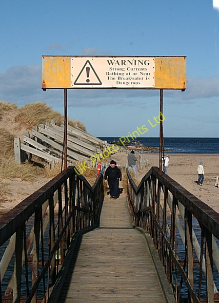 Photo 6"x4" Warning Sign Lossiemouth c2008