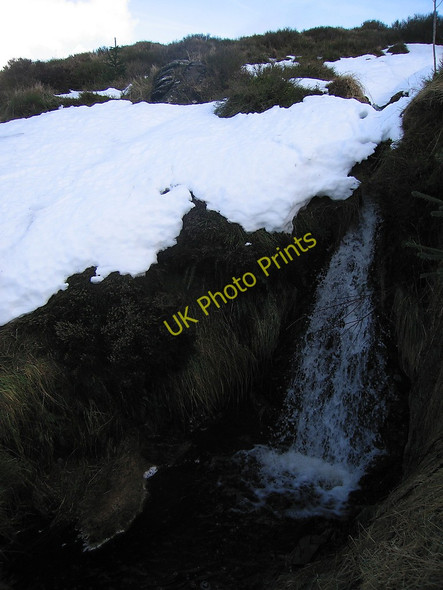 Photo 6"x4" Meltwaterfall on Pen-y-Bwlch Strata Florida c2010