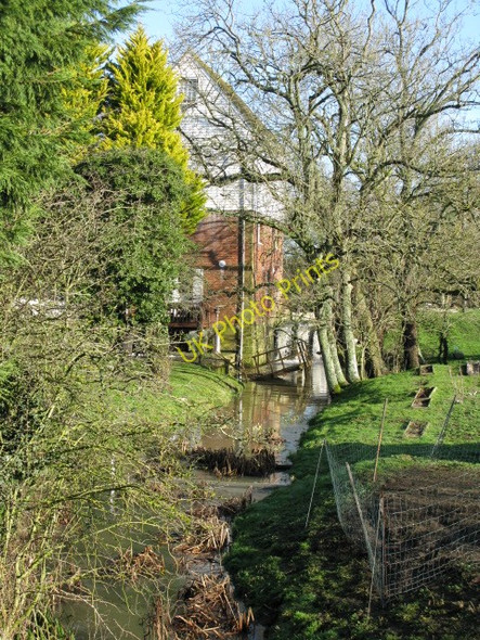 Photo 6"x4" Evegate Mill and mill stream through the trees Stonestreet Green c2010