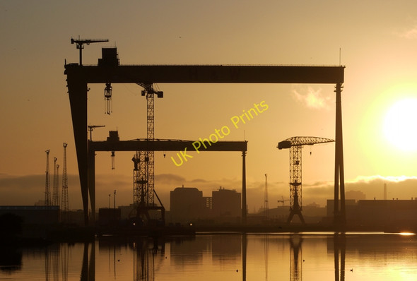 Photo 6"x4" The most famous cranes in Belfast Belfast c2010