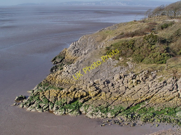Photo 6"x4" Colourful Cliff Silverdale Green c2010