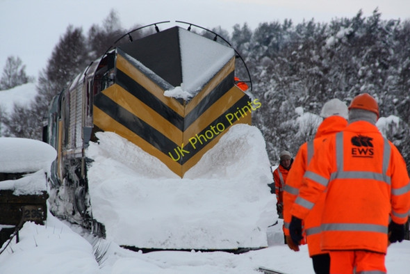 Photo 6"x4" Railway snowplough Ellan c2010
