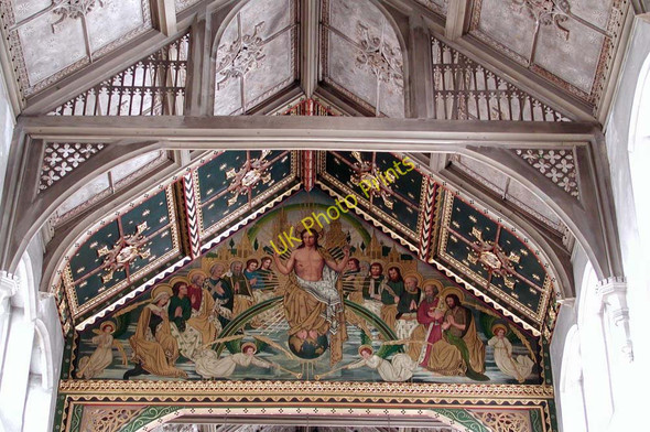 Photo 6"x4" St Cyprian, Glentworth Street, London NW1 - Painting above chancel arch Marylebone\/TQ2881 c2002