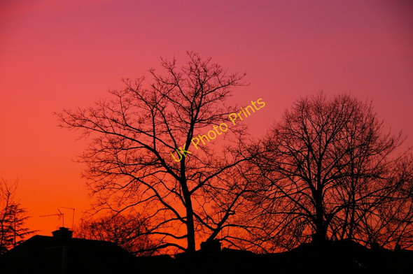 Photo 6"x4" Amazing Sunset, London N14 Southgate\/TQ3094 c2010