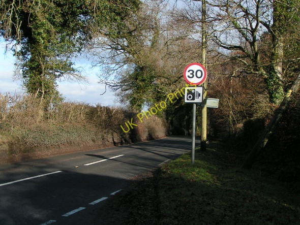 Photo 6"x4" Start of the 30mph zone for West Hill, at Tipton Cross Higher Metcombe c2010