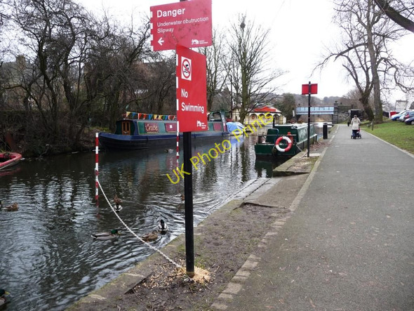 Photo 6"x4" Warning signs on the Union Canal towpath Dalry\/NT2372 c2010