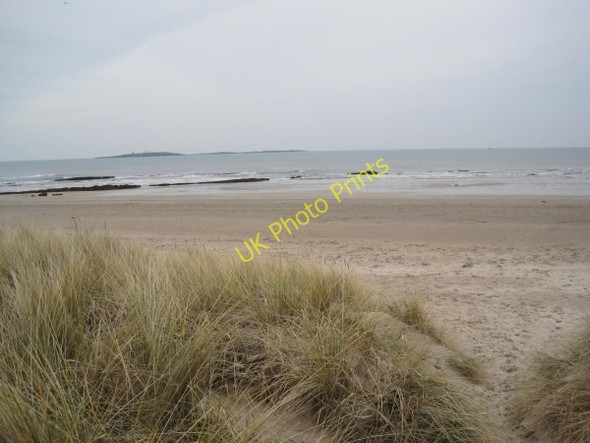 Photo 6"x4" Beach and looking towards the Farne Islands Seahouses c2010