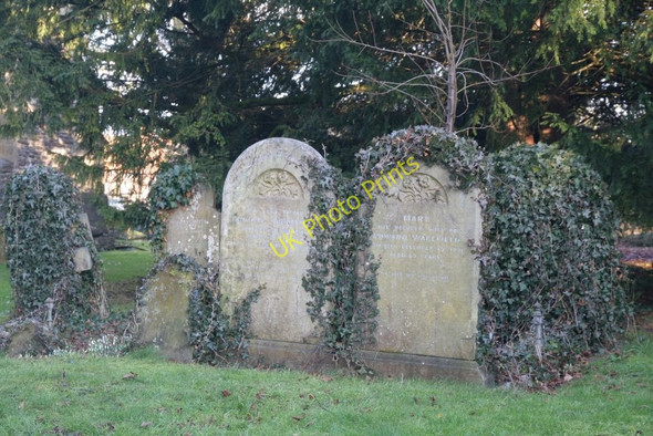 Photo 6"x4" Headstones by the yew tree Didcot c2010