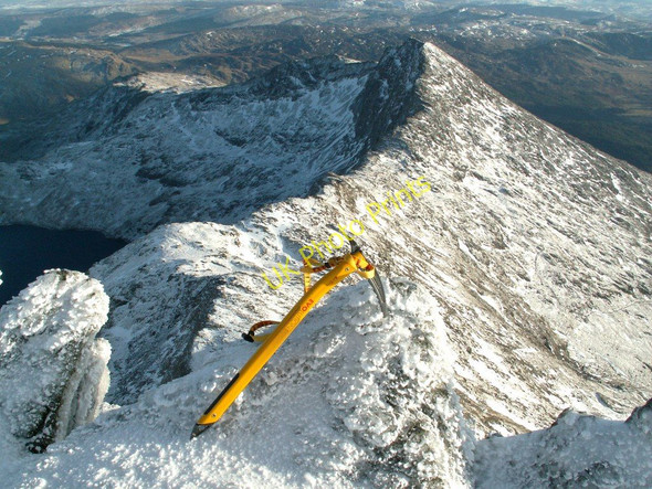 Photo 6"x4" Y Lliwedd from Snowdon Great Gully Gwastadnant c2010