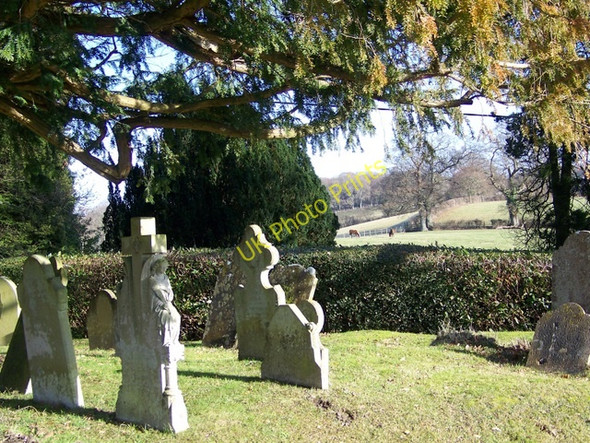 Photo 6"x4" Churchyard, St Peter's Church Bramshaw c2010