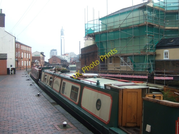 Photo 6"x4" Canal boats in a basin near the NIA Ladywood\/SP0586 c2010