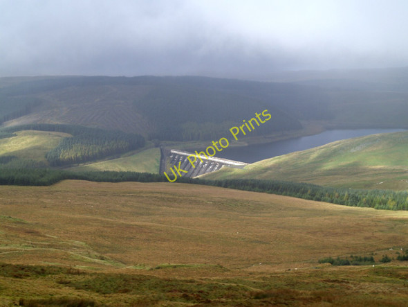 Photo 6"x4" Nant-y-moch Dam Nant-y-moch Reservoir c2009