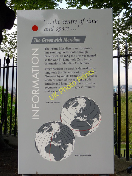 Photo 6"x4" Plaque regarding Greenwich Meridian Line Greenwich\/TQ3977 c2009
