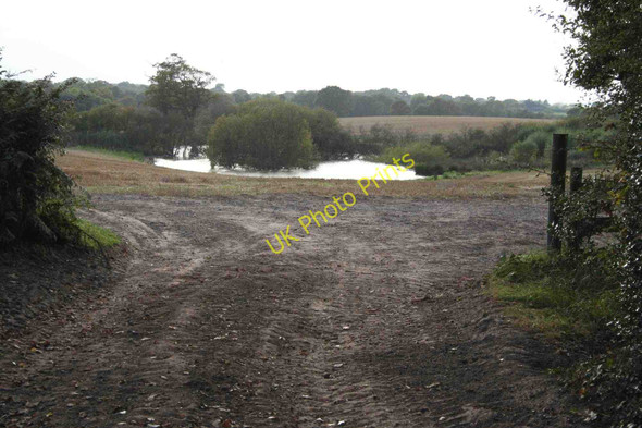 Photo 6"x4" Fishing pond Checkley Green c2009