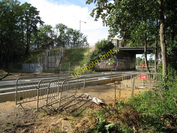 Photo 6"x4" Long Road rail \/ guided busway bridge Trumpington c2009