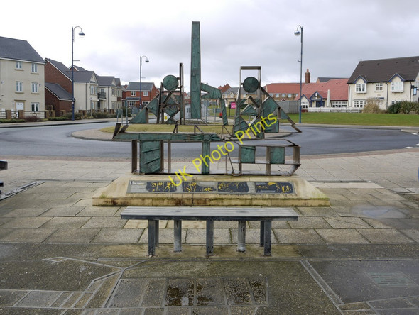 Photo 6"x4" Vane Tempest Colliery interpretive sculpture, Seaham Seaham c2010