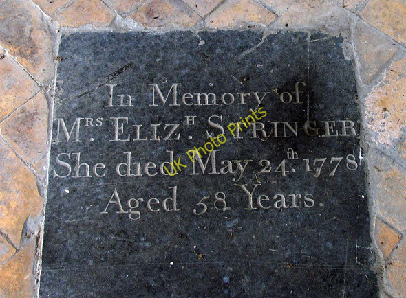 Photo 6"x4" St Mary the Virgin, Narford, Norfolk - Ledger slab Narborough\/TF7412 c2008