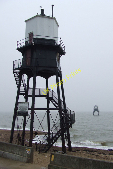 Photo 6"x4" The Dovercourt High And Low Lighthouses Harwich c2010
