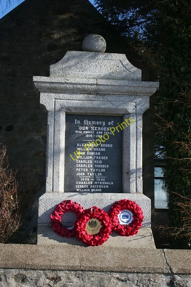 Photo 6"x4" War Memorial at Culvie Finnygaud c2010