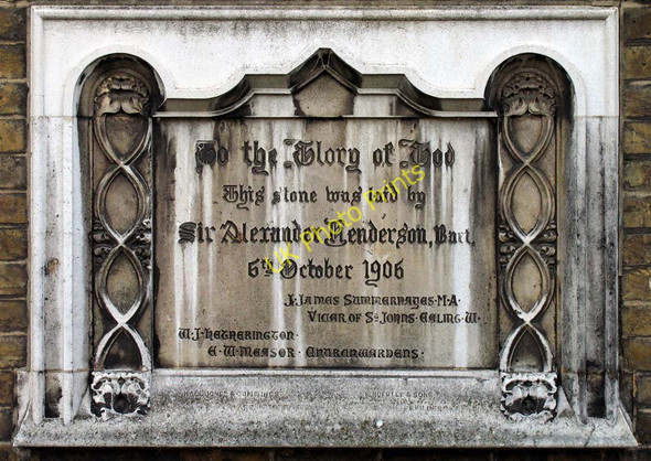 Photo 6"x4" St Paul Northcroft Road, London W13 - Foundation stone Ealing c2004
