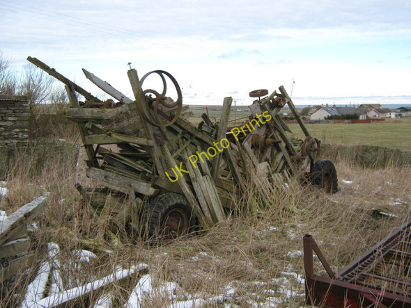 Photo 6"x4" Threshing machine Mayfield\/ND1466 c2010