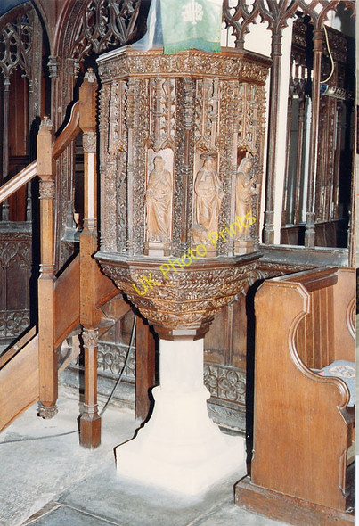 Photo 6"x4" All Saints, North Molton, Devon - Pulpit North Molton c1982