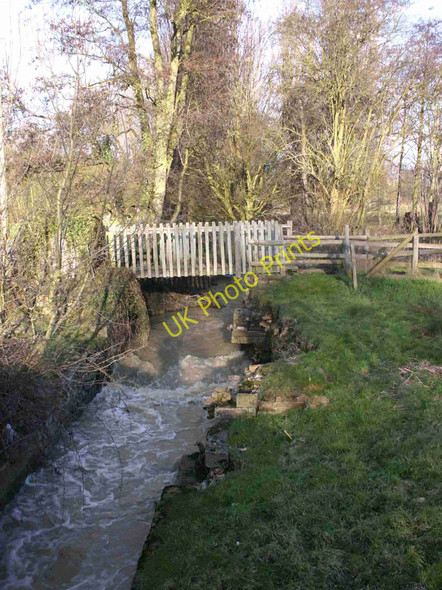 Photo 6"x4" Footbridge and weir by Talton Mill Crimscote c2010