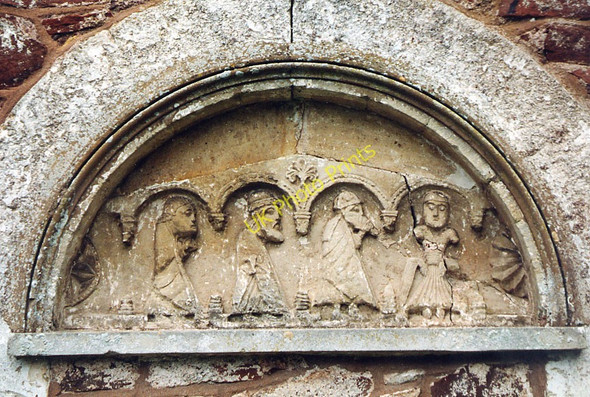 Photo 6"x4" St John the Baptist, Bishopsteignton, Devon - Tympanum Ash Hill\/SX9173 c1982
