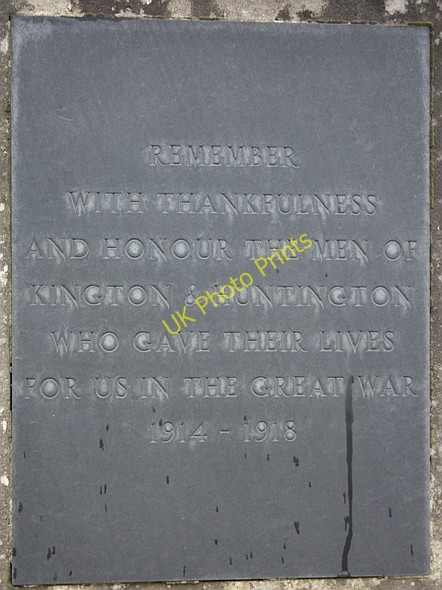 Photo 6"x4" Kington war memorial - plaque 1 Kington\/SO2956 c2010