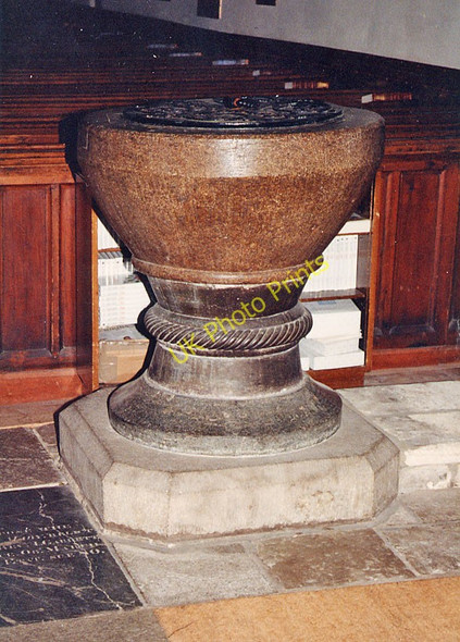 Photo 6"x4" St Martin & St Mary, Chudleigh, Devon - Font Chudleigh c1993