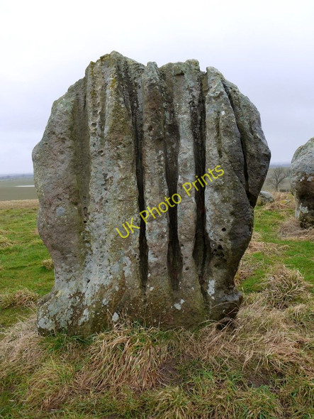 Photo 6"x4" Portrait of a standing stone, Duddo Stone Circle Duddo c2010