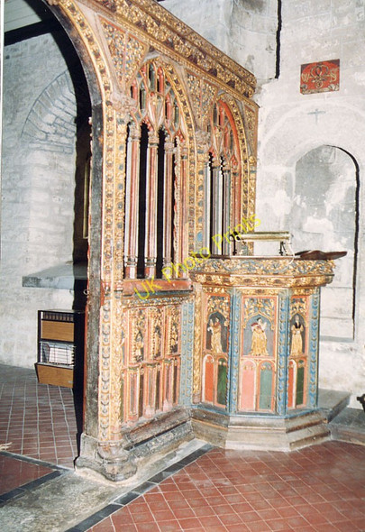 Photo 6"x4" St Thomas a Becket, Bridford, Devon - Pulpit Bridford c1993