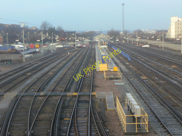 Photo 6"x4" Empty sidings at Clapham Junction Battersea c2010