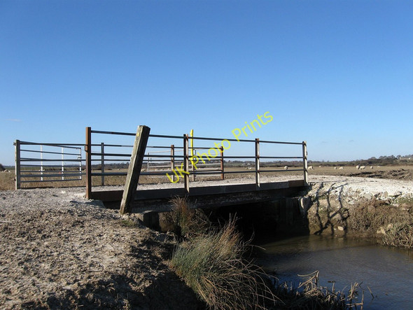 Photo 6"x4" Farm Bridge, Hooe Level Norman's Bay c2010